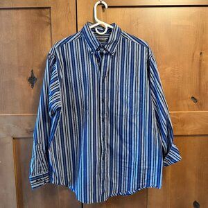 Roundtree Yorke 100% Cottone Dress Shirt Mens L